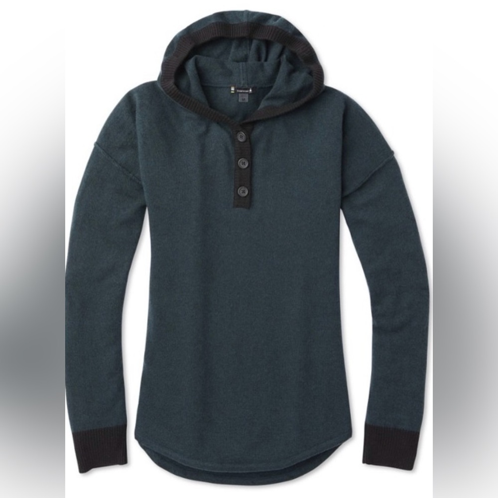 Smartwool Women’s Button Hoodie Sweater Pine L